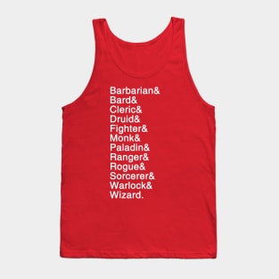 Fantasy Classes Helvetica Tank Top